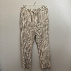 Free People Tan Cotton Pants Relaxed Fit size 2